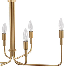 Alisenlusk 6-Light Medium Gold Chandelier