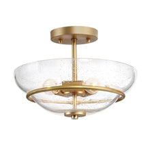 Tethysia 3-Light Mini Gold Semi-Flush-Mount Light