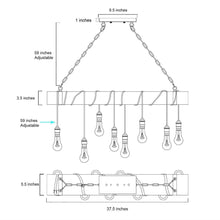 Fulgoroso 8-Light Oversized Wood Chandelier