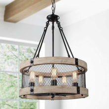 Calceolus 5-Light Small Wood Chandelier