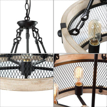 Calceolus 5-Light Small Wood Chandelier