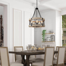 Calceolus 5-Light Small Wood Chandelier