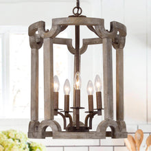 Estournel 5-Light Small Wood Chandelier