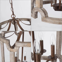 Estournel 5-Light Small Wood Chandelier