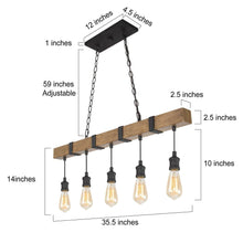 Calliopette 5-Light Oversized Wood Chandelier