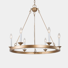 6-Light 26.5" Gold Chandelier