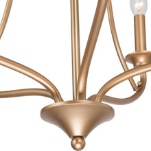 Barry 5-Light 24" Modern Gold Chandelier, Candlestick Lantern