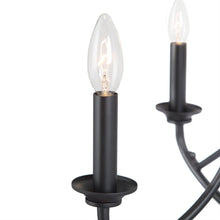 Barry 5-Light 24" Modern Black Chandelier, Candlestick, Lantern