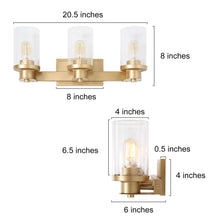 Joaquina 3-Light Gold Vanity Light