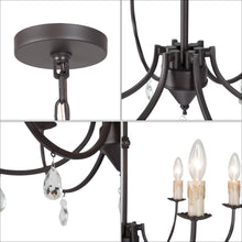 Peresalem 6-Light Medium Wood Chandelier