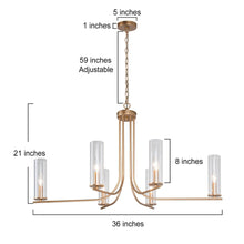 Velocitimus 6-Light Oversized Gold Chandelier