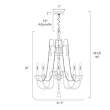 Trullinger 5-Light Small White Chandelier