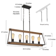 Musleisynin 5-Light Large Wood Chandelier