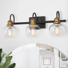 Whiting 3-Light Black and Gold Vanity Light