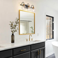 Whiting 3-Light Black and Gold Vanity Light