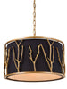 Honjozoing 4-Light Small Black Chandelier