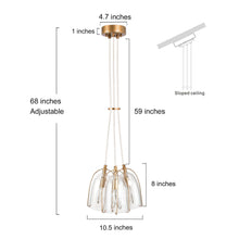 Eritrichium 3-Light Mini Gold Modern Pendant Light Fixtures