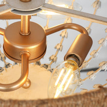 Vernicagin 3-Light Small Gold Semi-Flush-Mount Light