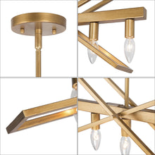 Sorostaric 5-Light 26"Modern Minimalist Gold Chandelier, Geometric