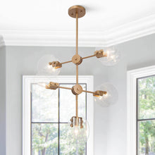 Pennieway 5-Light 22.5" Modern Gold Unique Chandelier