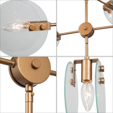 Pennieway 5-Light 22.5" Modern Gold Unique Chandelier