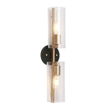 Tethysia 2-Light Black and Gold Wall Sconce
