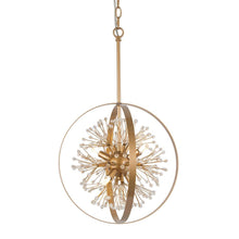 Porgy 4-Light 15" Modern Gold Crystal Chandelier, Globe