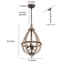 Heffelbower 4-Light Mini Wood Chandelier