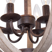 Heffelbower 4-Light Mini Wood Chandelier