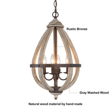 Heffelbower 4-Light Mini Wood Chandelier