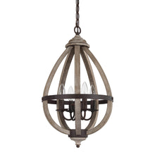 Heffelbower 4-Light Mini Wood Chandelier