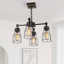 Picuka 4-Light Small Black Chandelier