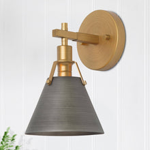 Ives 1-Light Modern Gray and Gold Cone Wall Sconces