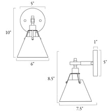 Ives 1-Light Modern Gold Cone Wall Sconces