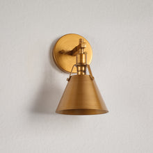 Ives 1-Light Modern Gold Cone Wall Sconces Set of 2