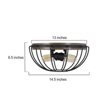 Egregia 2-Light Small Black Flush-Mount Light