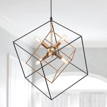 Abtercetor 6-Light Small Black Chandelier