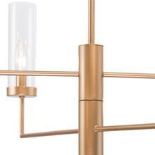 Bloodroot 6-Light 26" Modern Gold Chandelier, Sputnik Candlesticks