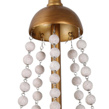 Alvin 5-Light 25" Modern Gold Chandelier, Candlesticks, Wood Beads