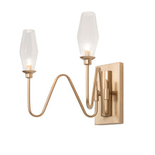 2-Light Gold Wall Sconce