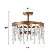 Rutilar 3-Light Small Gold Semi-Flush-Mount Light