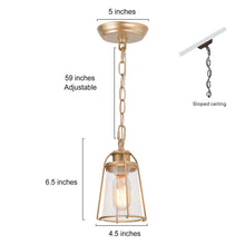 Anasipia 1-Light Mini Gold Modern Pendant Light Fixtures