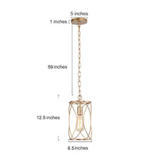 Galateia 1-Light Mini Gold Modern Pendant Light Fixtures