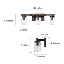 Amthyis 3-Light Rust Vanity Light