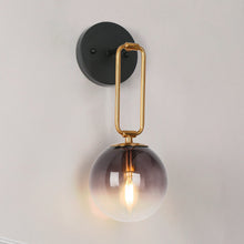 Nymphaea 1-Light Black and Gold Wall Sconce