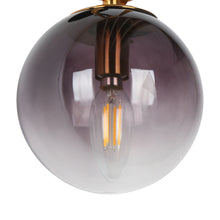 Nymphaea 1-Light Black and Gold Globe Colored Glass Wall Sconces