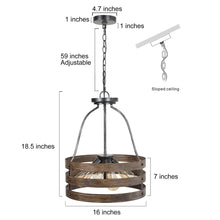 Maestintica 4-Light Small Wood Chandelier