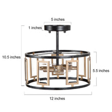 Limerence 2-Light Mini Black Semi-Flush-Mount Light