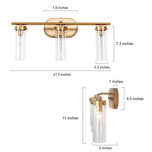 Savannah 3-Light Gold Vanity Light