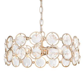 Janncrag 3-Light Small Gold Crystal Chandelier